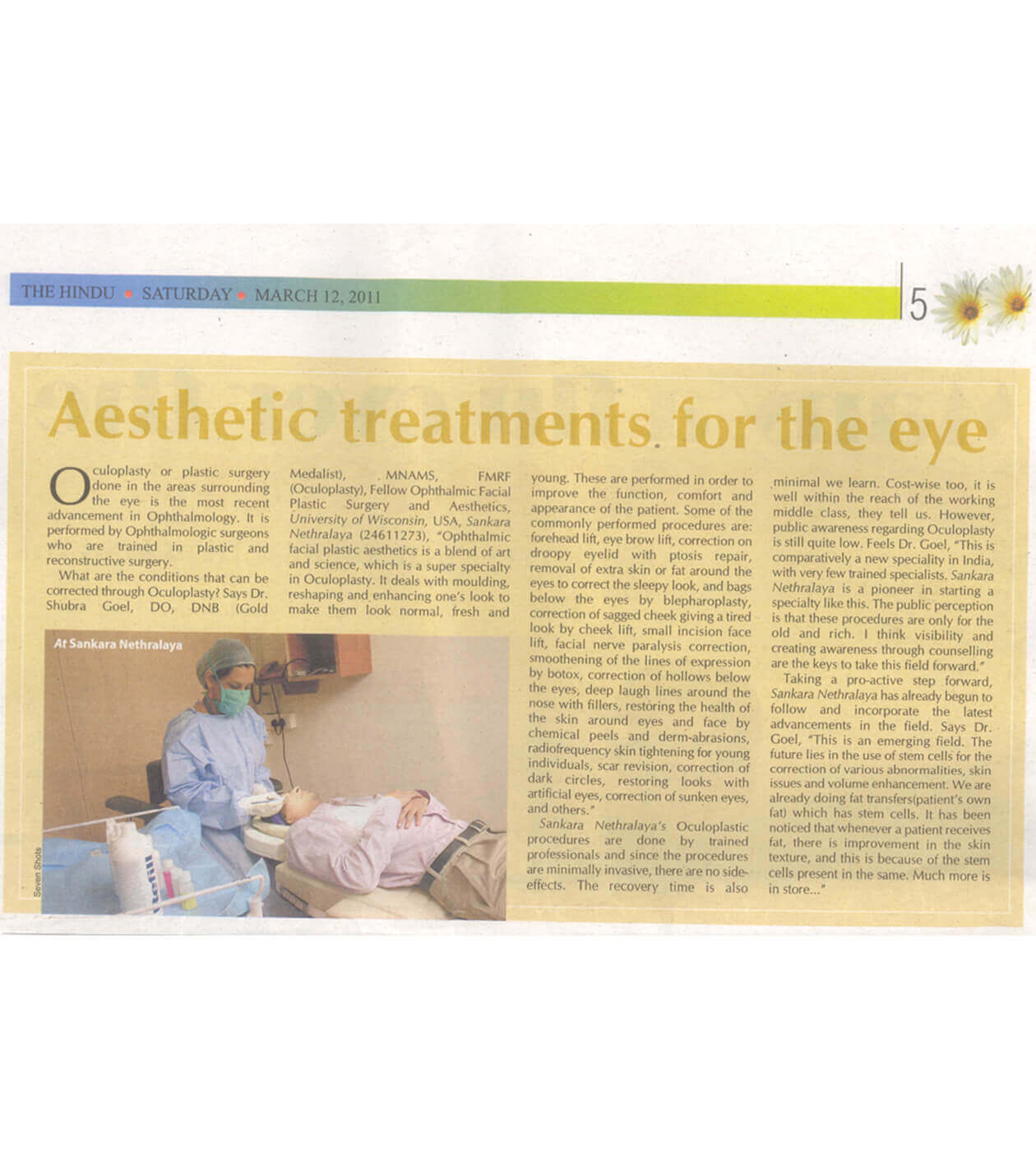 Aesthetic treatments for the eye